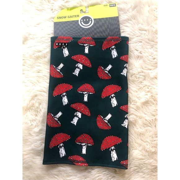 NWT NEFF Snow Gaiter Mushroom Print‎ - Picture 1 of 2